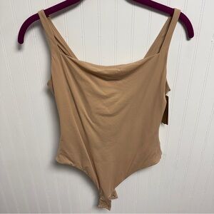 Skims Fits Everybody Square Neck Bodysuit Clay Large